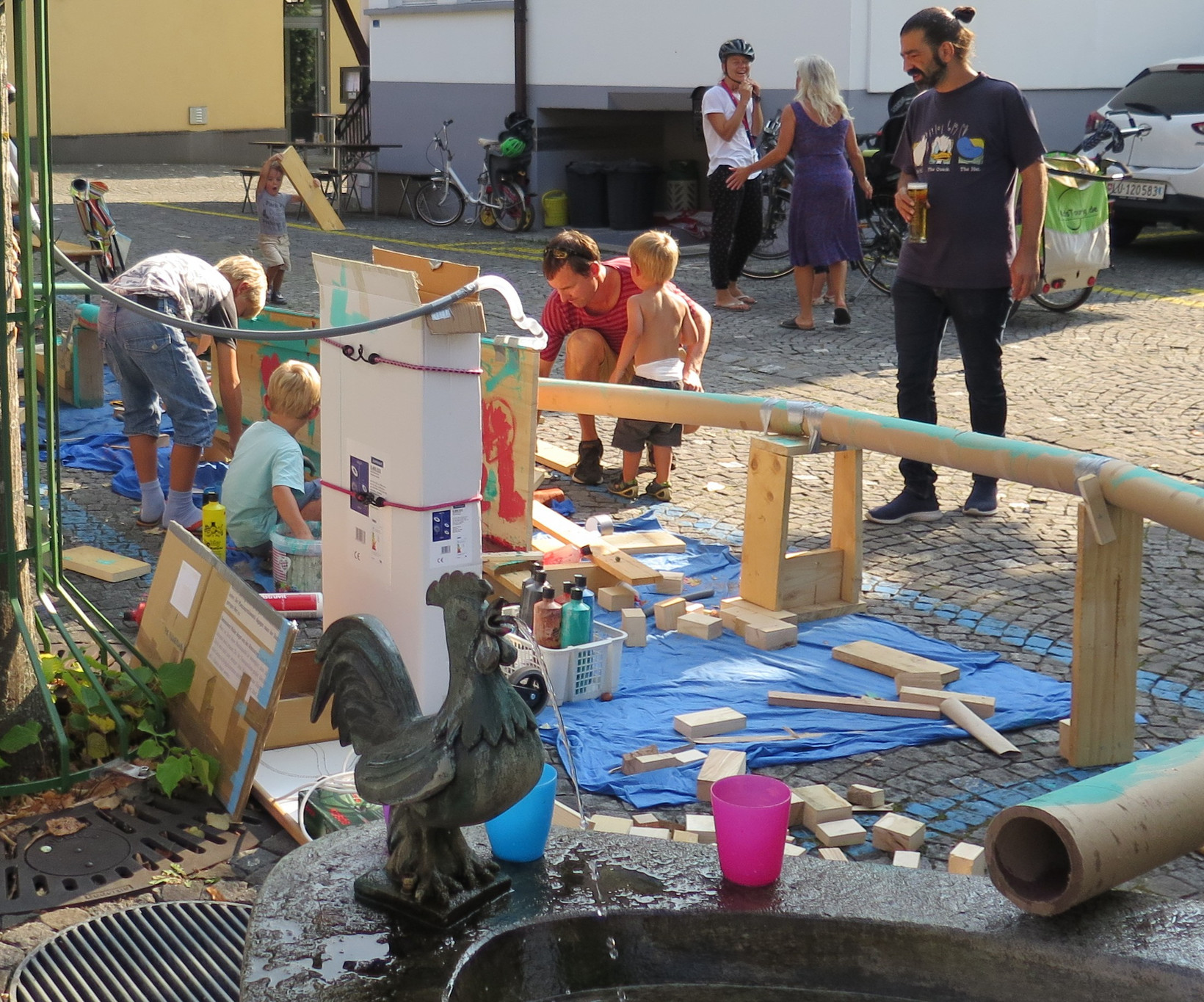 Chugelibahn statt Parkplatz - von Richard und Freunden am PARK(ing) Day 2020 in Sarnen