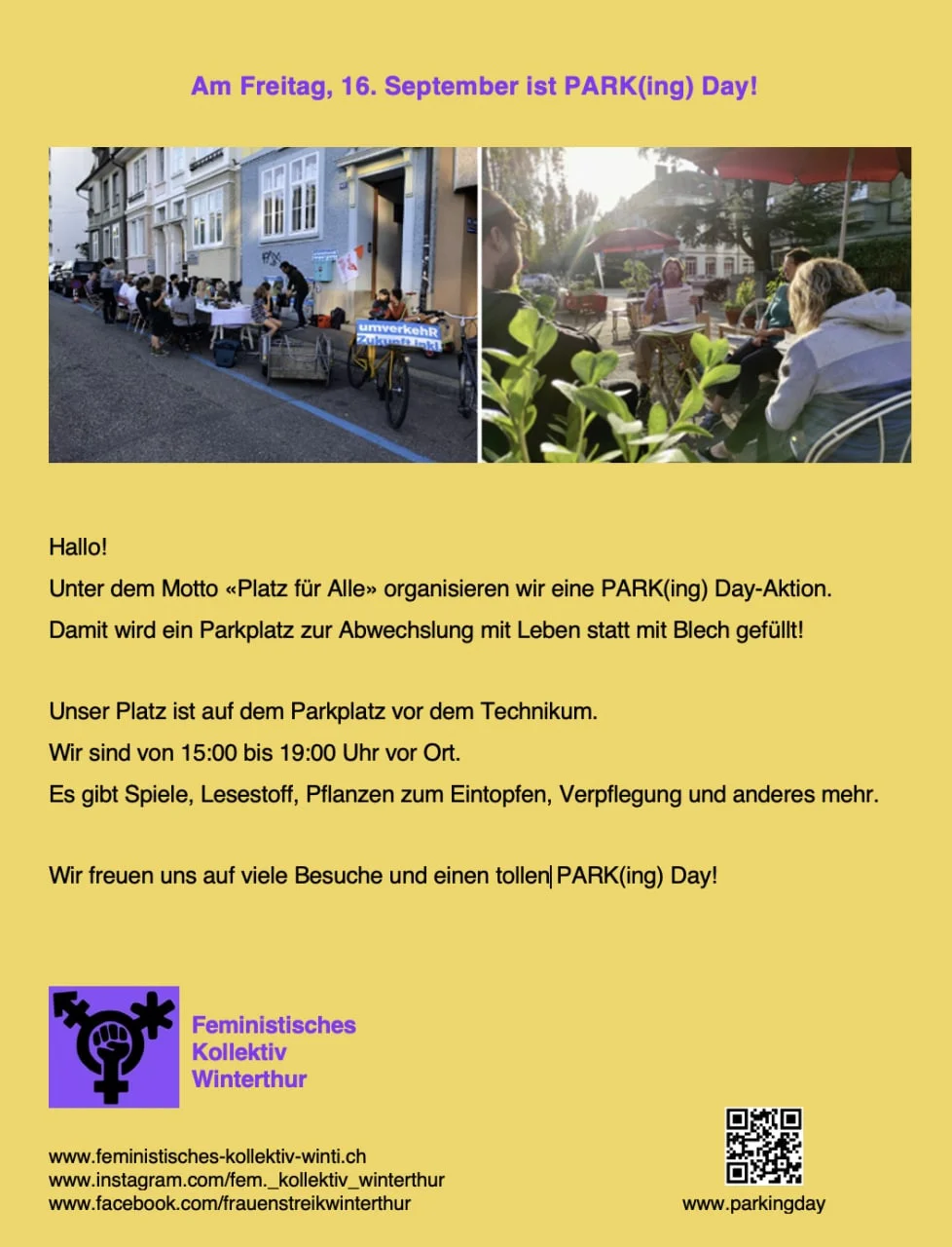 PARK(ing) Day Winterthur Technikumstrasse PARK(ing) Day Winterthur Technikumstrasse