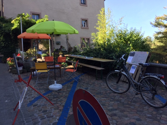 Ruheoase statt Parkplatz von Nika in Laufenburg am PARK(ing) Day 2019