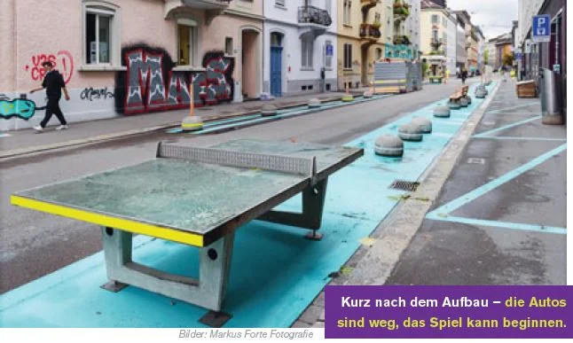 Brings uf d'Strass kurz nach dem Aufbau