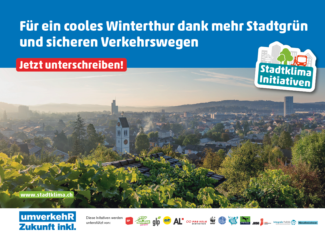 Bild der Lancierung der Stadtklima-Initiativen in Winterthur