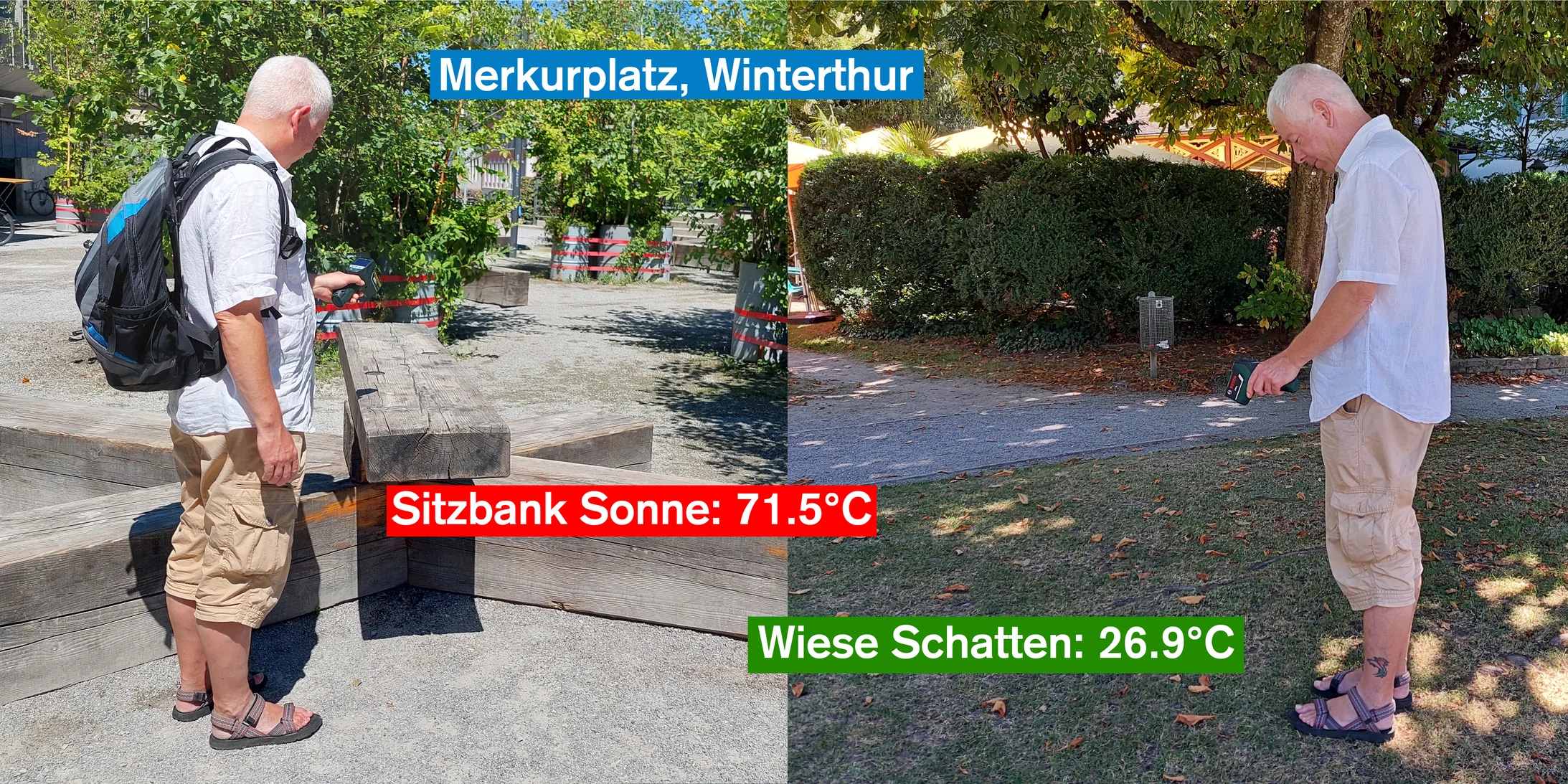 Temperaturmessung Merkurplatz Winterthur Temperaturmessung Merkurplatz Winterthur