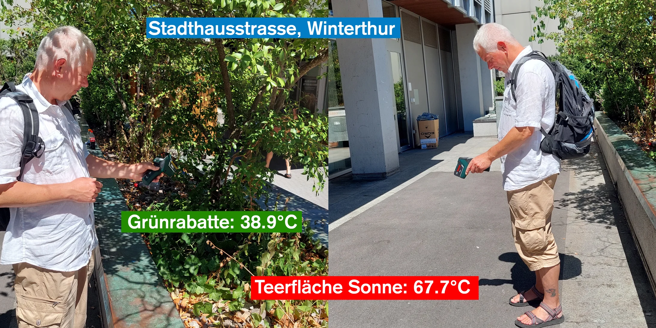 Temperaturmessung Stadthausstrasse Winterthur Temperaturmessung Stadthausstrasse Winterthur