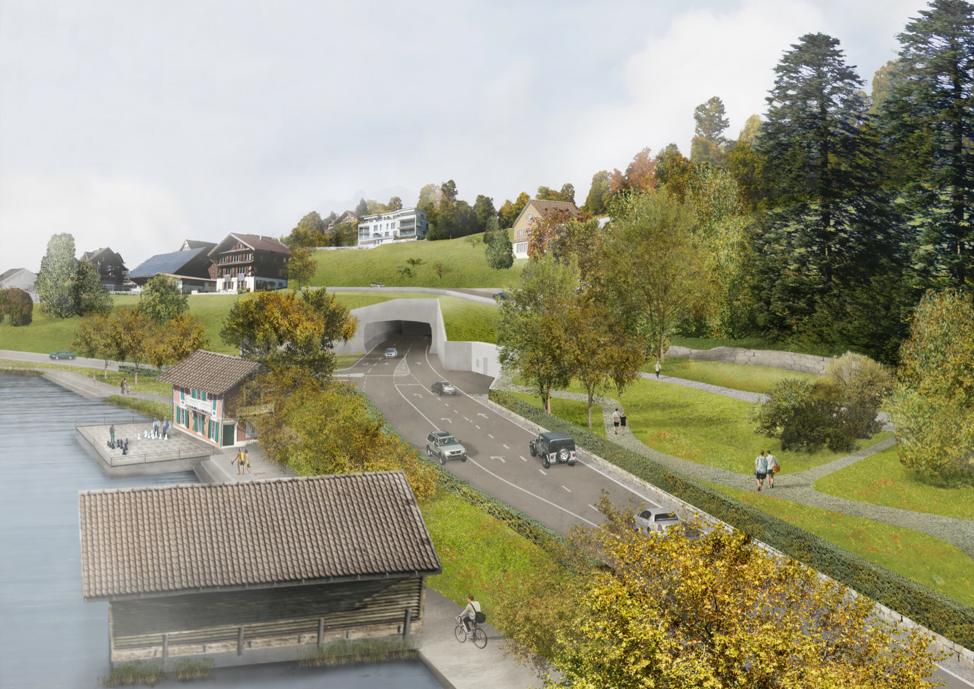 Visualisierung Ägeri Tunnel Portal Ost