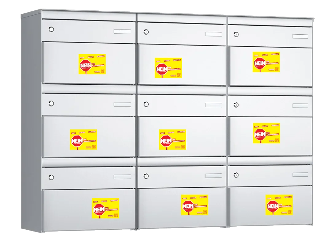 Post-its Autobahnausbau