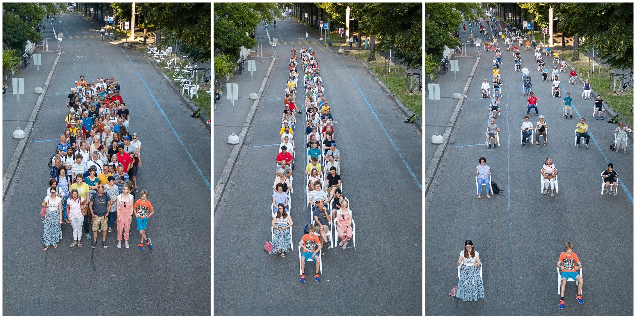 Place dans l'espace public