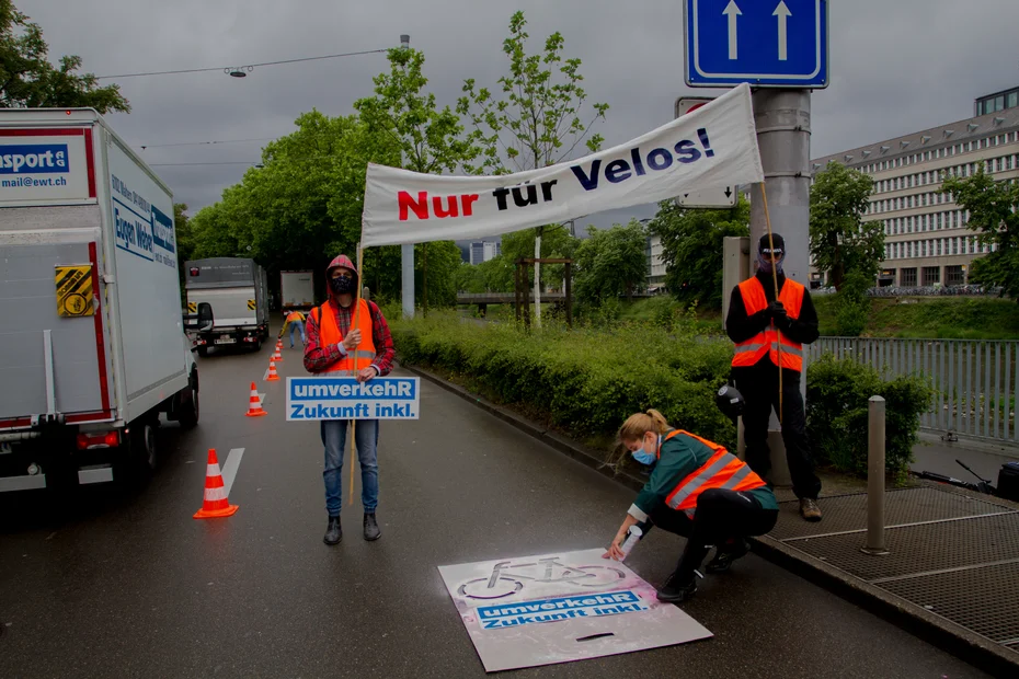 Foto der Aktion der Regionalgruppe Zürich