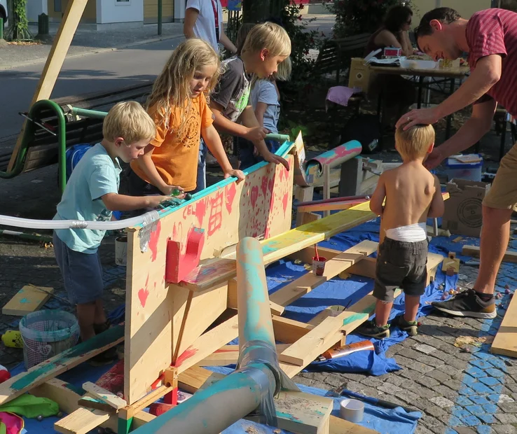 Chugelibahn statt Parkplatz - von Richard und Freunden am PARK(ing) Day 2020 in Sarnen