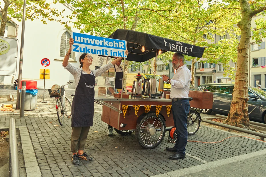 Isule Coffee Bike Kaffeedegustation am Zähringerplatz von Andrew am PARK(ing) Day 2020 in Zürich