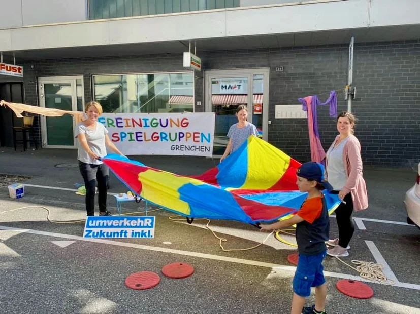 PARK(ing) Day 2021, Grenchen, Rund um den Marktplatz  Wir zeigen mit kreativen Aktionen, wie der öffentliche Raum aufgewertet we