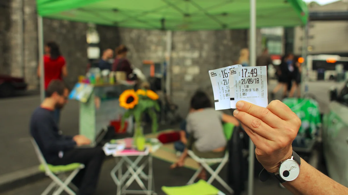 Ruheplatz statt Parkplatz am PARK(ing) Day 2018 in Lausanne