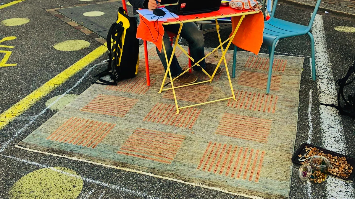 Gemütlicher Aufenthaltsort statt Parkplatz von Fiona und Freunden in Frauenfeld  am PARK(ing) Day 2019