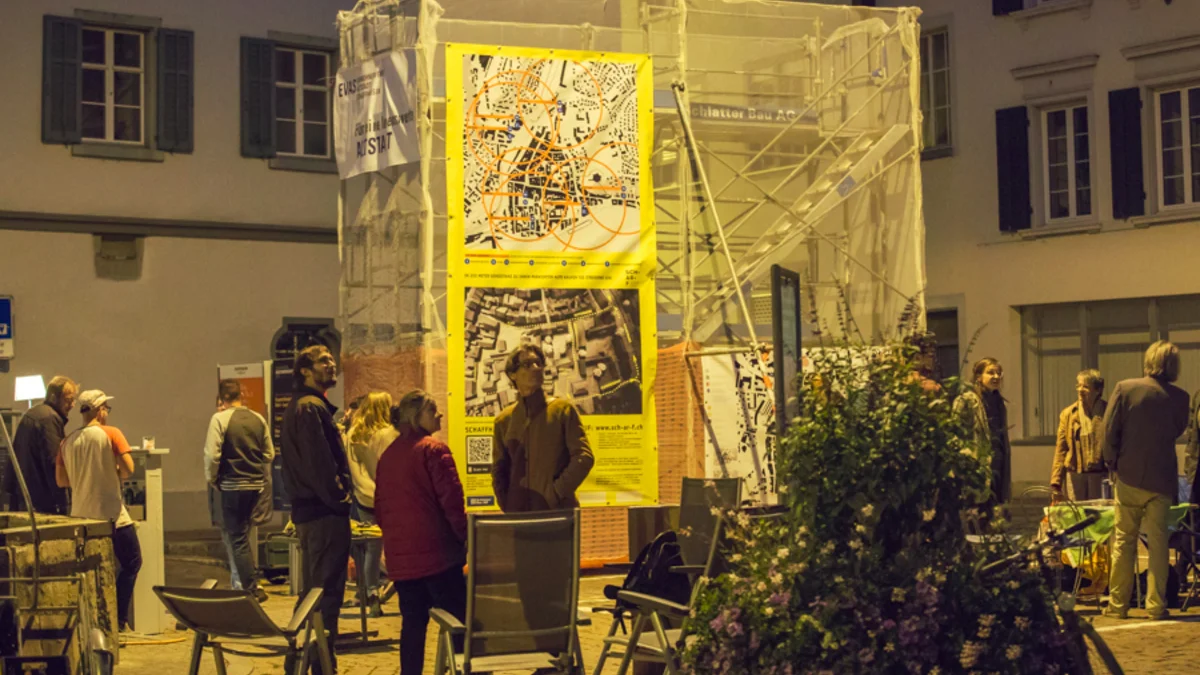 Volksfest statt Parkplätze von verschiedensten OrganisatorInnen in der Innenstadt von Schaffhausen am PARK(ing) Day 2019
