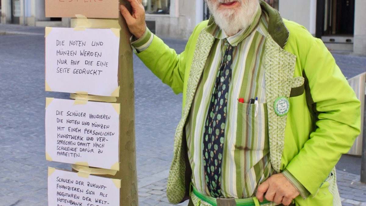 Esperanto statt Parkplatz auf dem Zähringerplatz in Zürich am PARK(ing) Day 2019