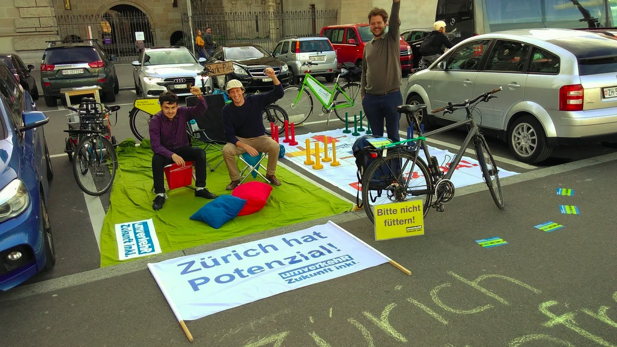 Eile mit Weile statt Parkplatz von Stefan und Freunden am PARK(ing) Day 2017 in Zürich