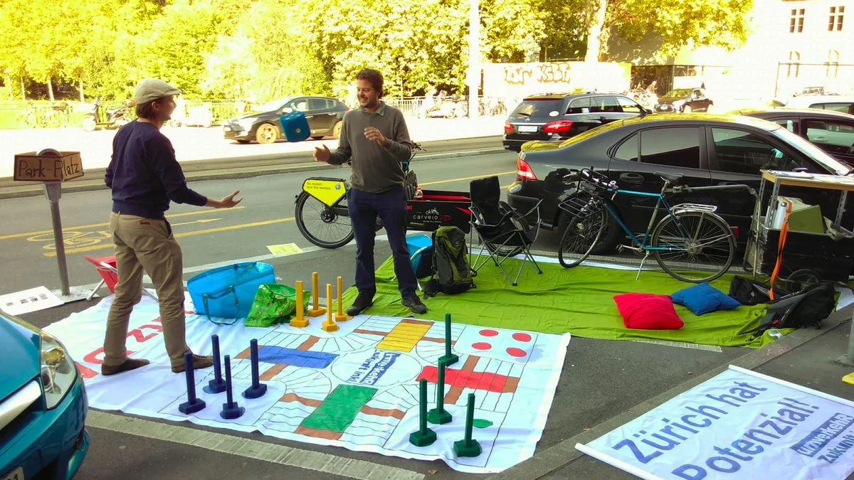 Eile mit Weile statt Parkplatz von Stefan und Freunden am PARK(ing) Day 2017 in Zürich
