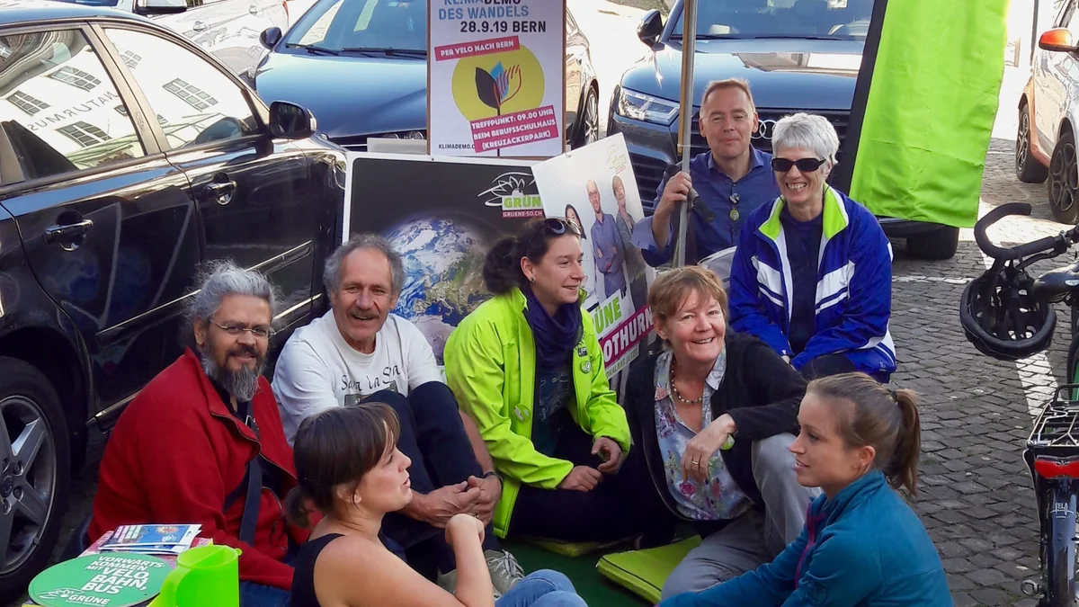 Begegnungsort statt Parkplatz von Barbara und Freunden in Solothurn  am PARK(ing) Day 2019