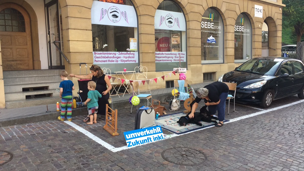 Spiele statt Parkplatz am PARK(ing) Day 2020 in Burgdorf