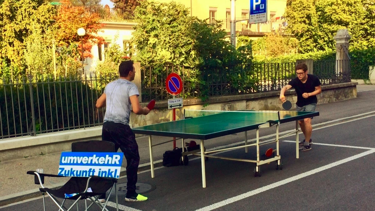 Spiele statt Parkplatz am PARK(ing) Day 2020 in Burgdorf