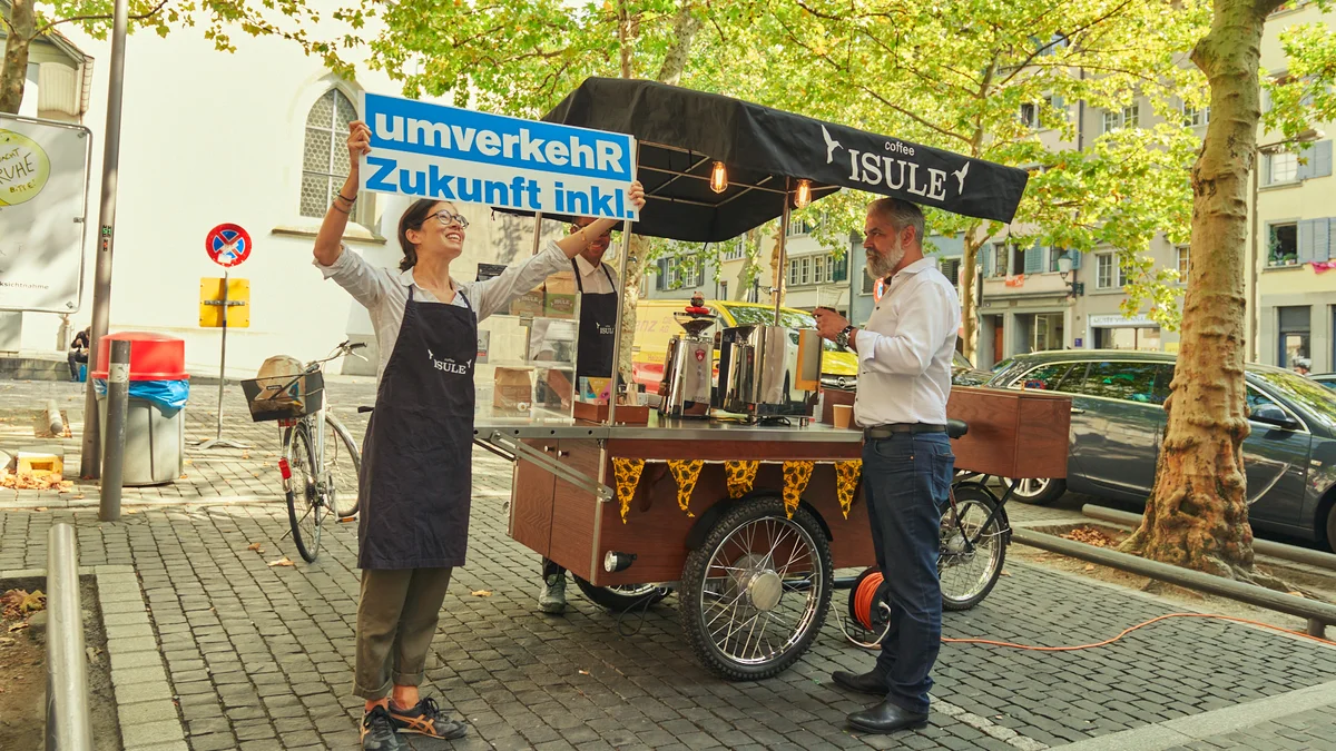 Isule Coffee Bike Kaffeedegustation am Zähringerplatz von Andrew am PARK(ing) Day 2020 in Zürich