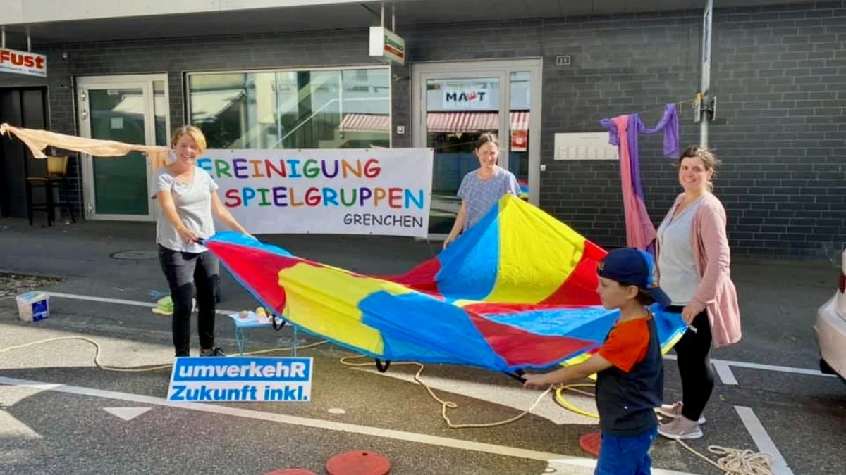 PARK(ing) Day 2021, Grenchen, Rund um den Marktplatz  Wir zeigen mit kreativen Aktionen, wie der öffentliche Raum aufgewertet we
