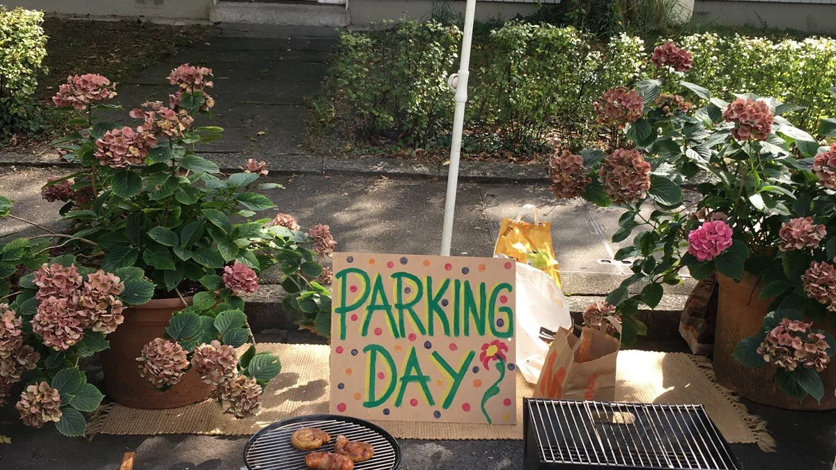PARK(ing) Day 2021, Zürich, Brahmsstrasse, Quartiertreff mit Grill