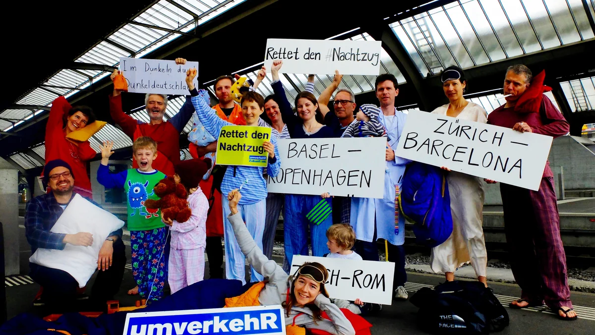 umverkehR-Aktion für die Wiederenführung der Nachtzüge