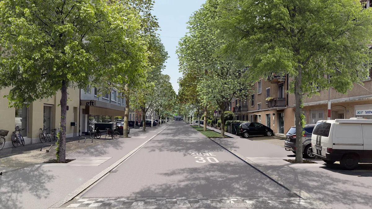 Grüne Schneise Rötelstrasse Nachher