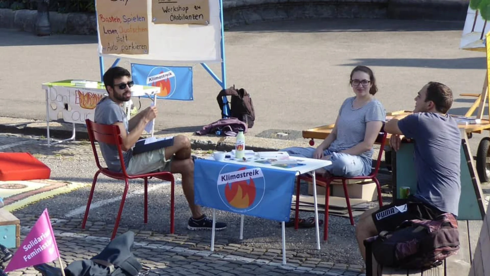 Climate Justice Now! am PARKI(ing) Day in Bern