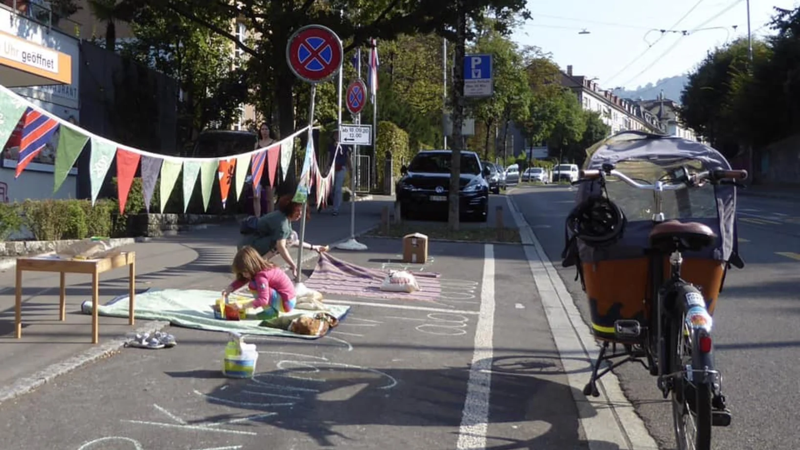 Climate Justice Now! am PARKI(ing) Day in Bern