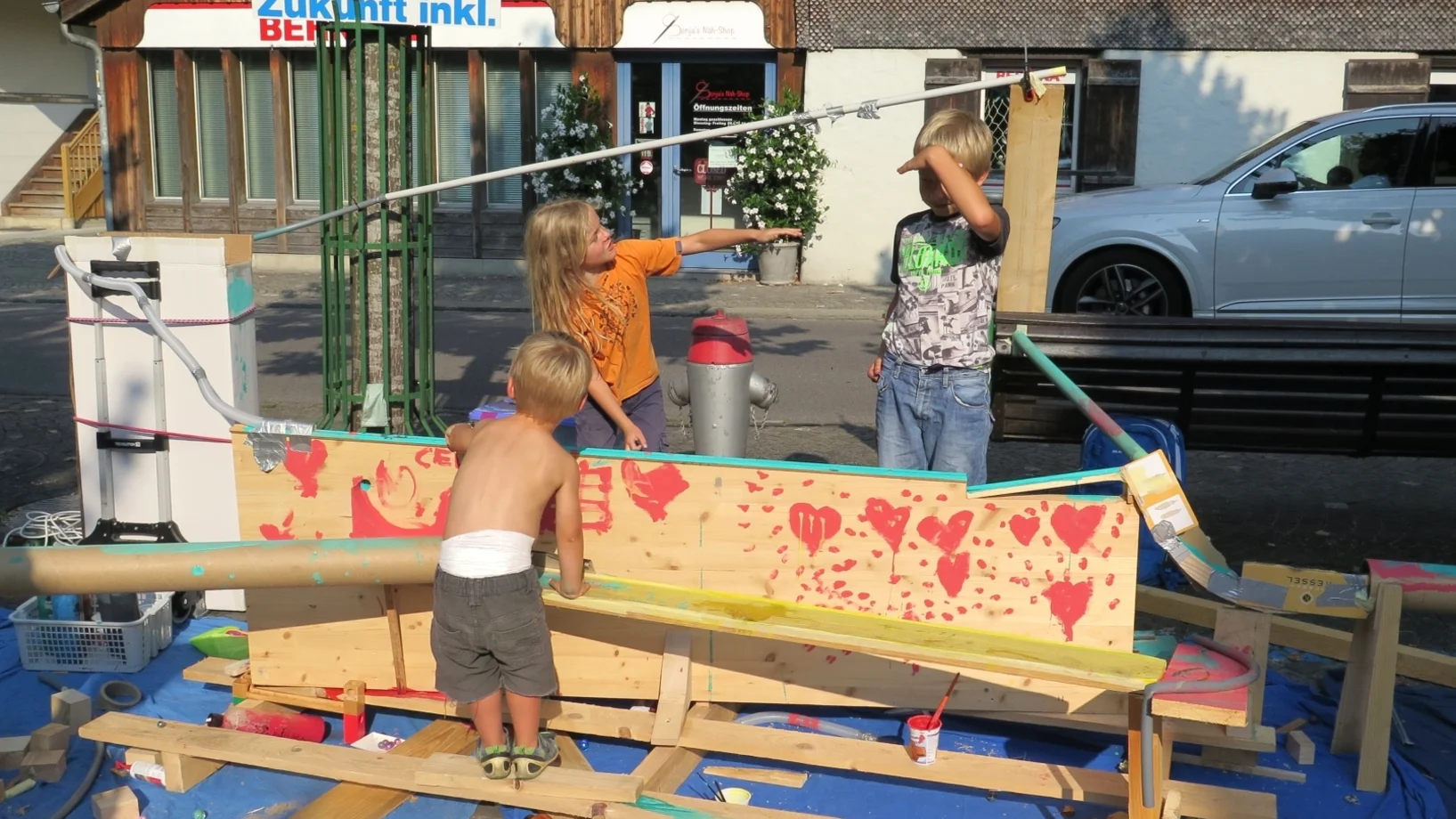 Chugelibahn statt Parkplatz - von Richard und Freunden am PARK(ing) Day 2020 in Sarnen