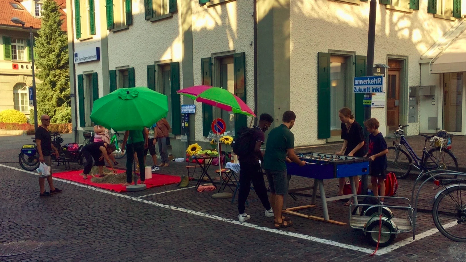 Spiele statt Parkplatz am PARK(ing) Day 2020 in Burgdorf