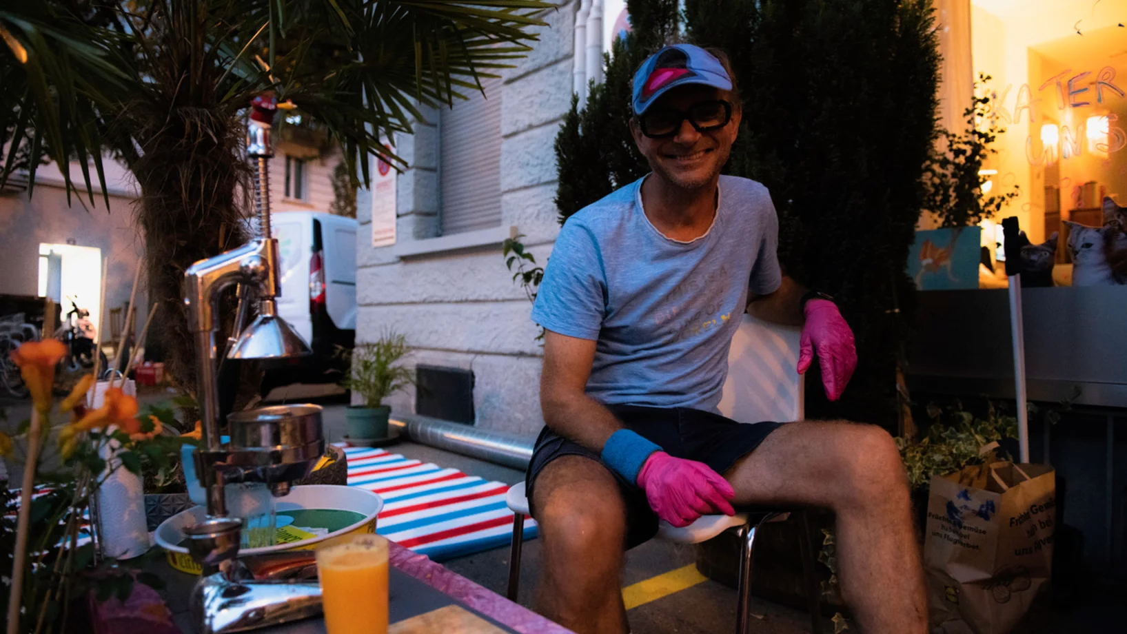 Saftpark statt Parkplatz - an der Steinstrasse von Eva & Roli am PARK(ing) Day 2020 in Zürich