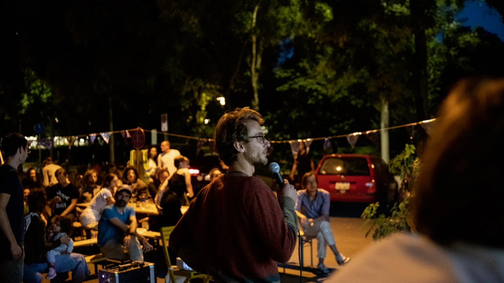 Velokino von Vélorution an der Hohlstrasse 86b am PARK(ing) Day 2020 in Zürich