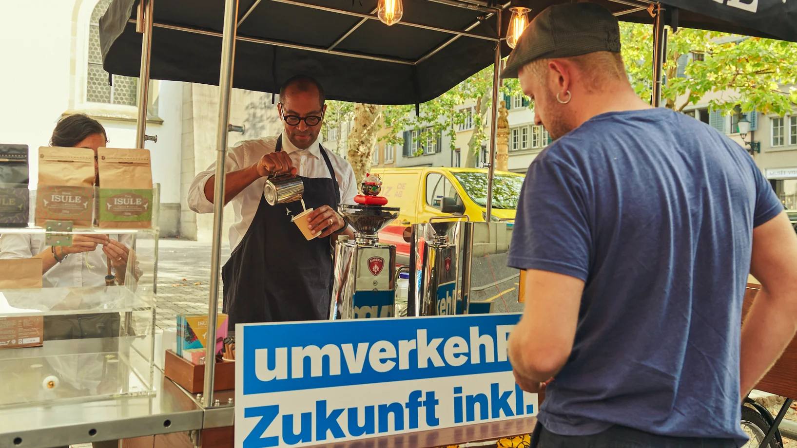 Isule Coffee Bike Kaffeedegustation am Zähringerplatz von Andrew am PARK(ing) Day 2020 in Zürich