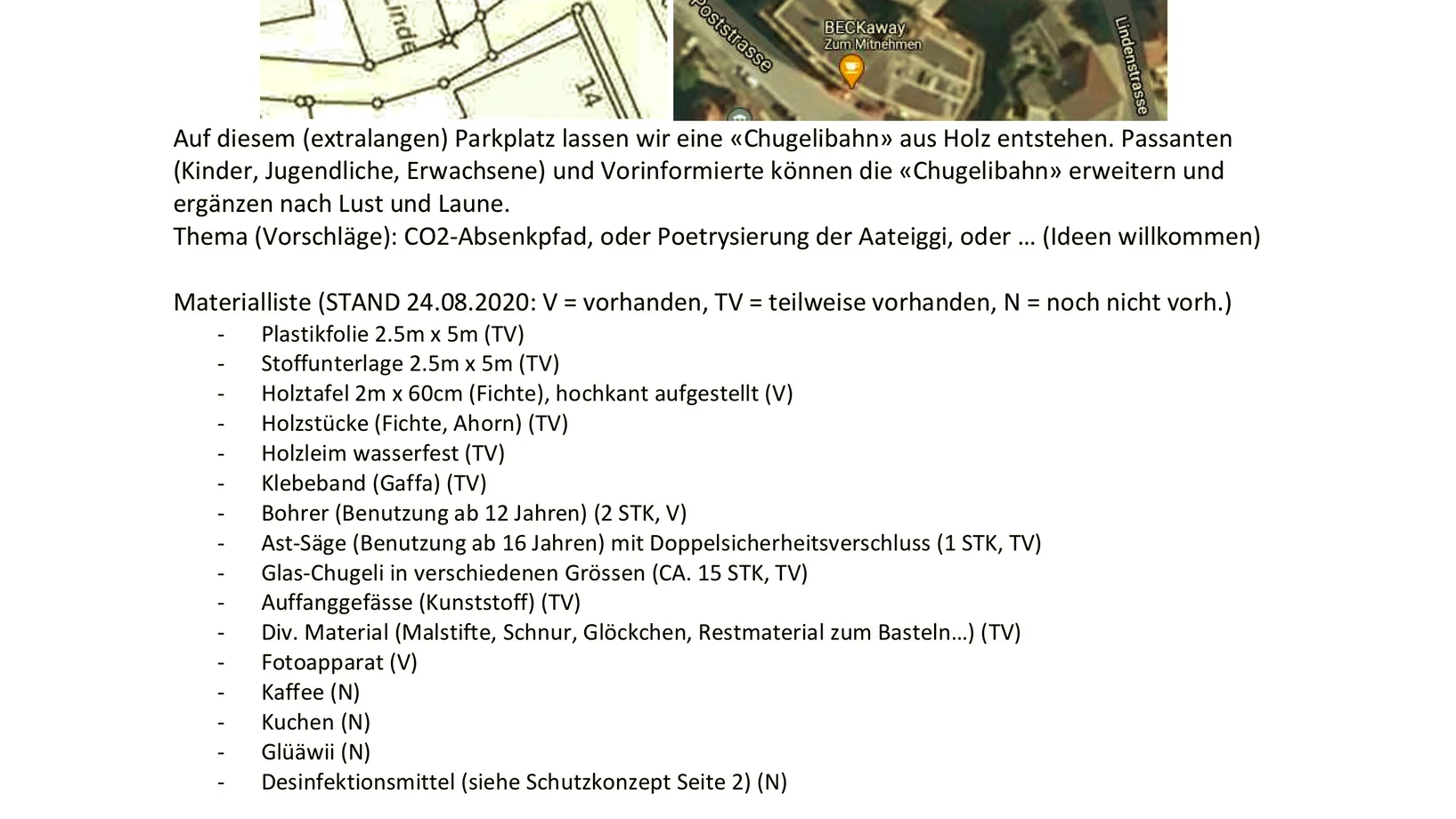 Sarnen - Konzept zum PARK(ing) Day