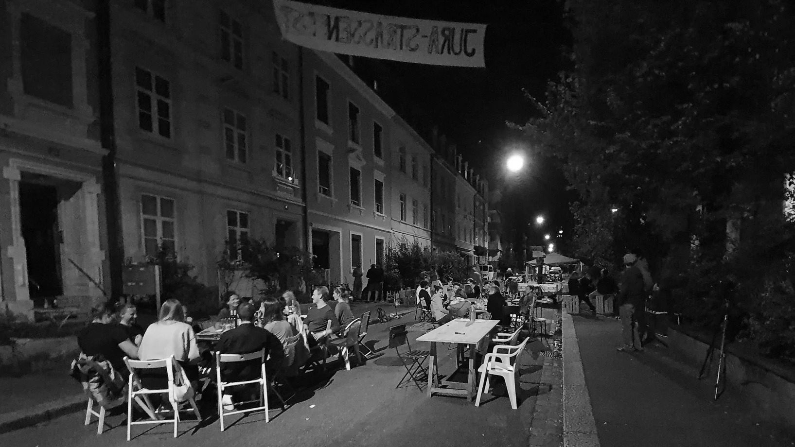 Moscht zum Tringge statt zum Abstingge mit Frederik und Freunden an der Jurastrasse am PARK(ing) Day 2020 in Basel