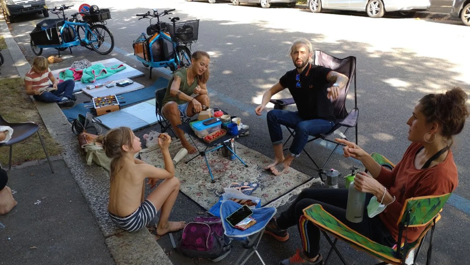 PARK(ing) Day 2021, Basel, Strassburgerallee 124, Relax statt Parkplätz mit Basel2030