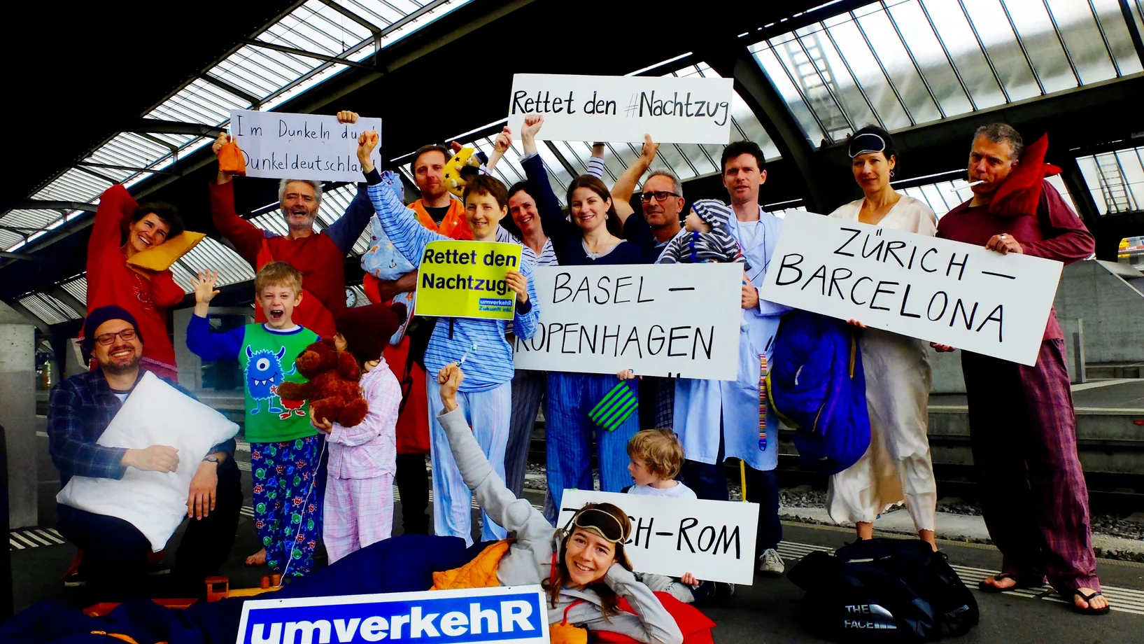 umverkehR-Aktion für die Wiederenführung der Nachtzüge