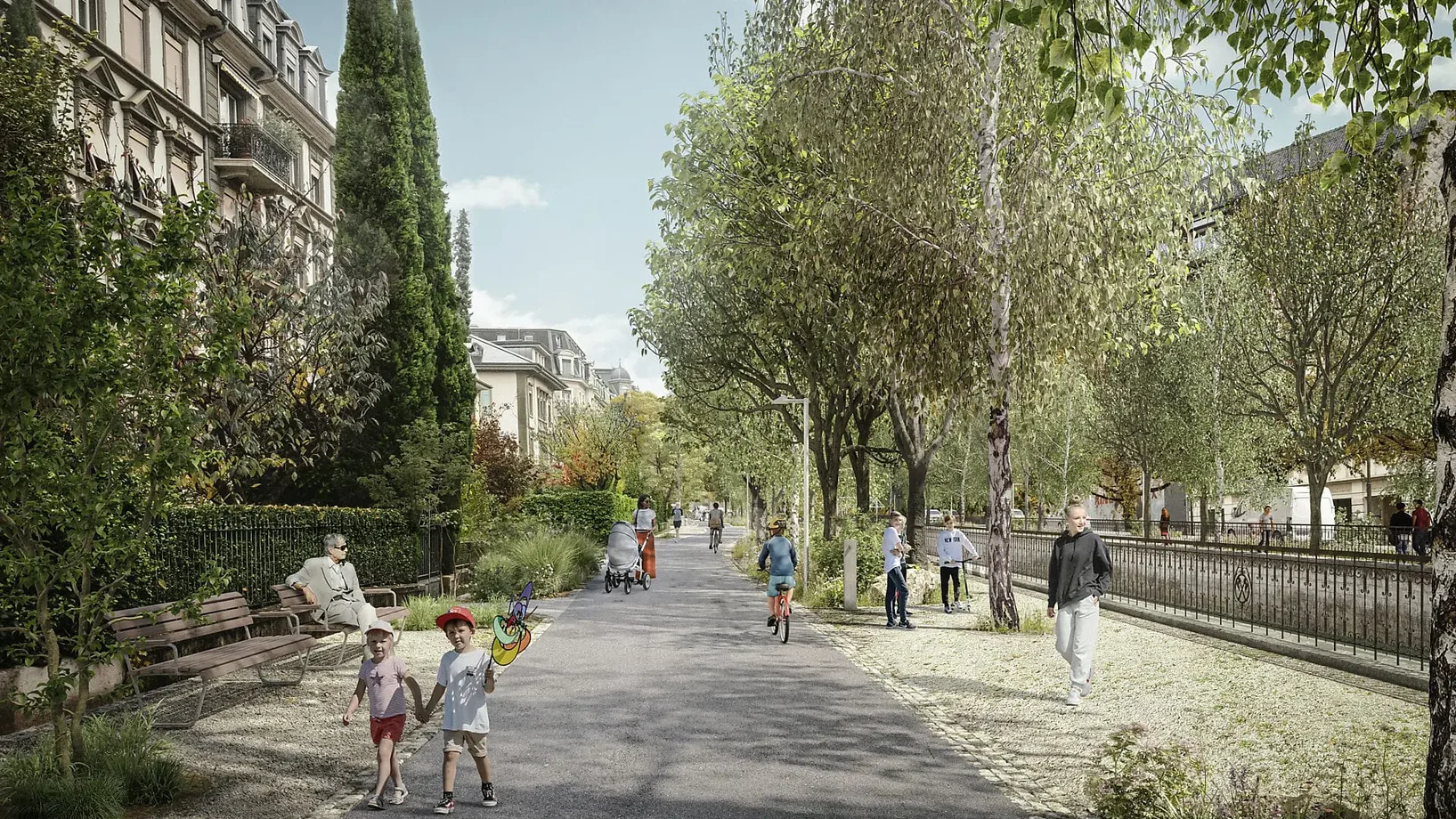 Visualisierung Neugestaltung Unterer Quai