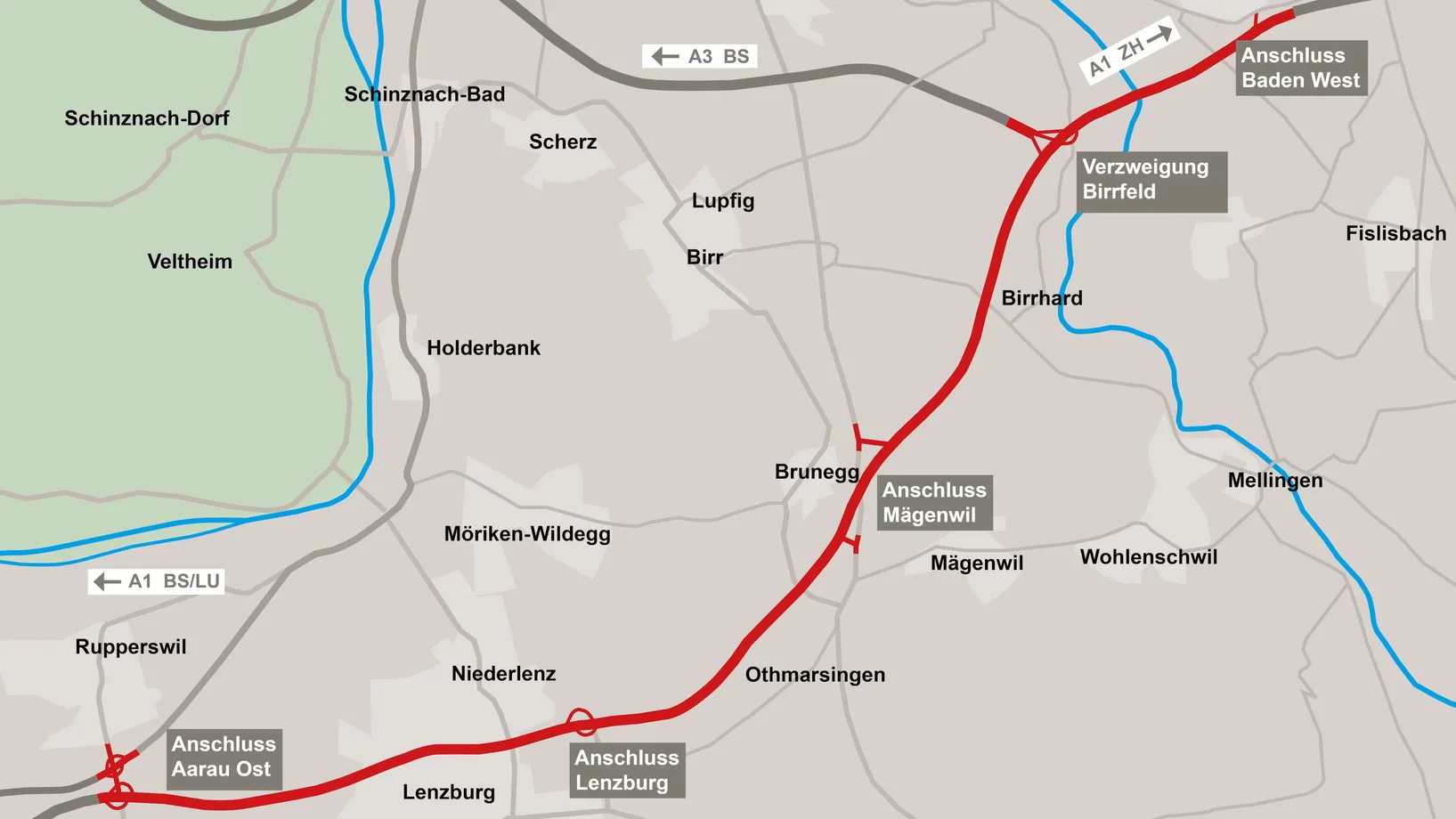 Autobahnausbau Aarau-Birrfeld